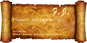Füzesi Julianna névjegykártya