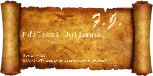 Füzesi Julianna névjegykártya