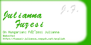 julianna fuzesi business card